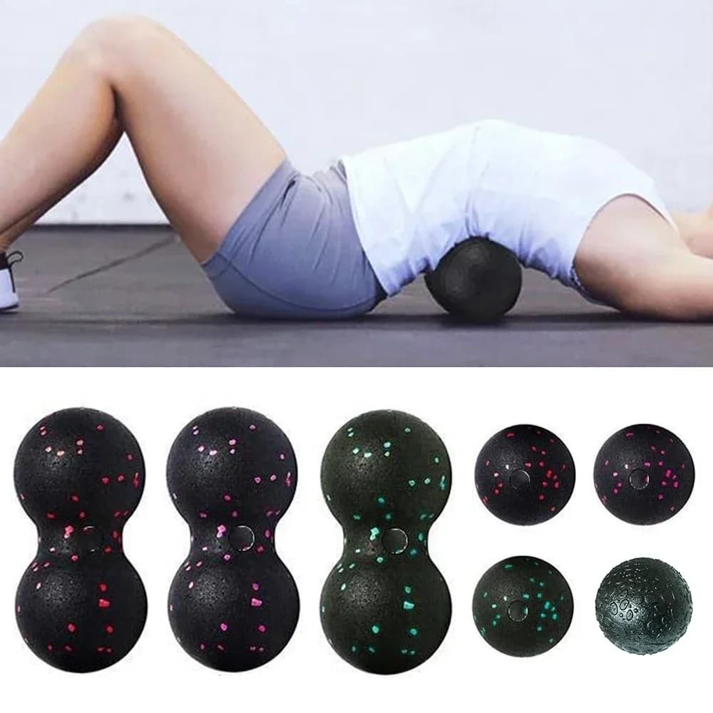 EPP 8cm boules d’arachide Massage corporel balle de Fascia haute densité Relaxation musculaire crosse Fitness Yoga boule de Myofascia soulager la douleur