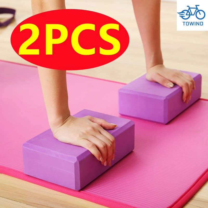 Blocs de gymnastique EVA en mousse, 2 pièces, exercice d’entraînement, équipement de Fitness, danse, Yoga, outil auxiliaire, étirement, façonnage du corps, blocs de Yoga