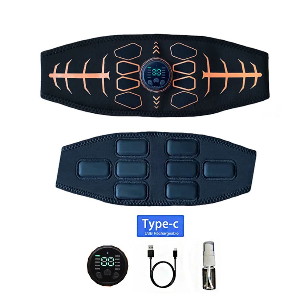 Ceinture de tonification abdominale de toner musculaire intelligent entraîneur d’abs Recharge USB masseur corporel équipement de Fitness d’entraînement de gymnastique à domicile