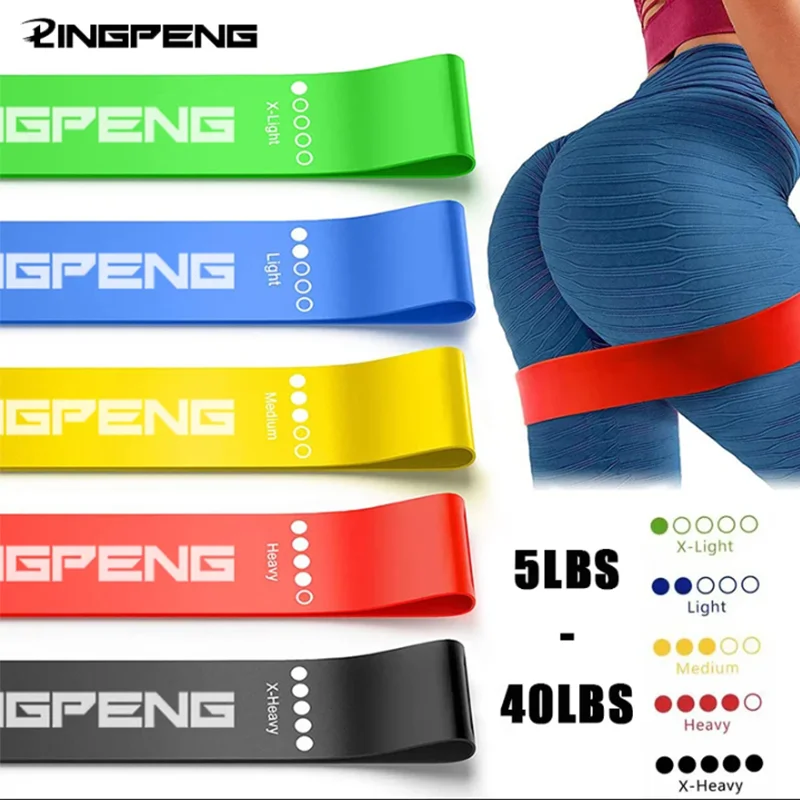 Différentes bandes de résistance bande de Yoga Fitness exercice formation hanche bande de Tension jambe Squat danse boucle élastique bande extensible